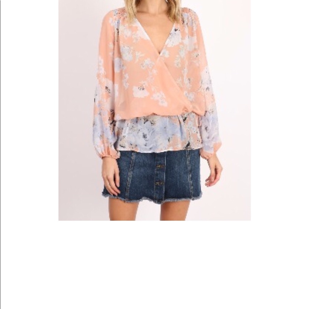 Surplice Floral Blouse